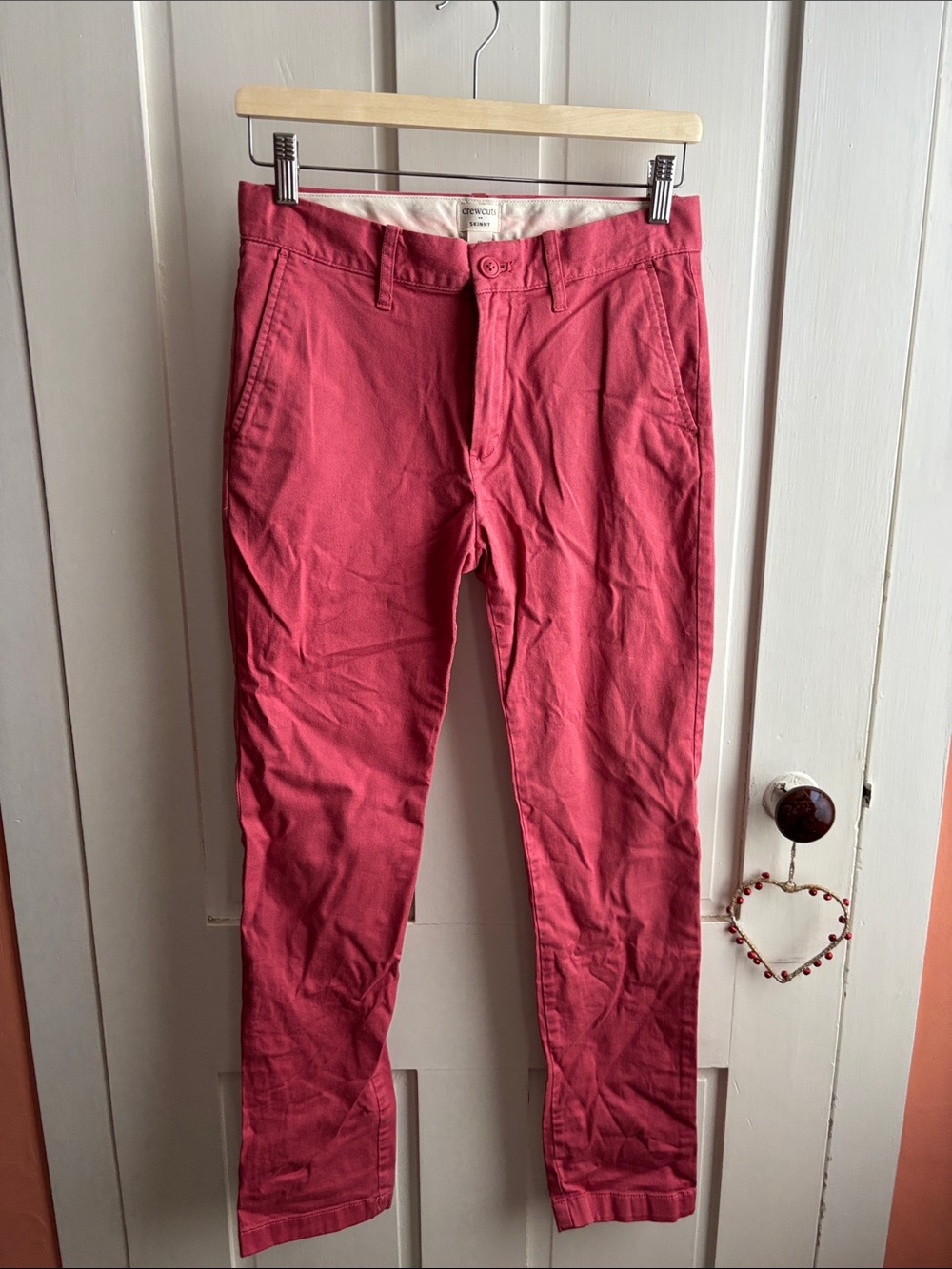 J Crew Crewcuts Boy’s Slim Chino Pants in Red